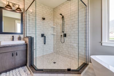 Stylish Shower with Glass Doors