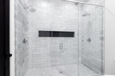 Elegant Shower with Built-In Niche